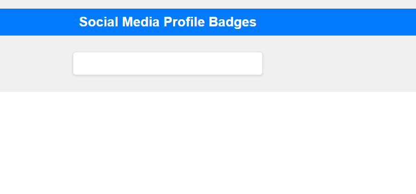 Social Media Profile Badges screenshot